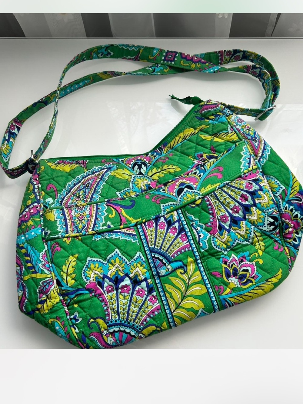 Vera Bradley Crossbody Bag in Emerald Paisley